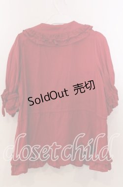 画像2: Chalmiere / クラシックコットンブラウス M アカ O-25-11-14-055-LO-BL-OW-OS