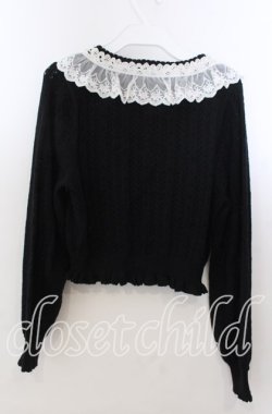 画像3: Amavel / ロマンティックレースすかし編みカーディガン F クロ O-25-11-14-057-CA-TO-OW-OS