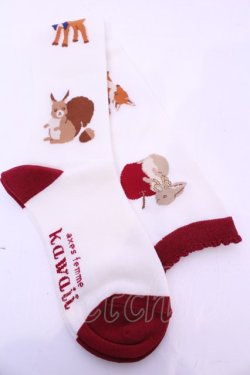 画像2: axes femme kawaii / 森のケーキ屋さんオーバーニー  アカ O-25-11-14-1044-AX-ZA-OW-OS