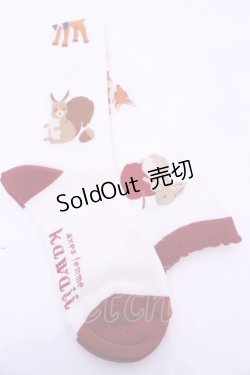 画像2: axes femme kawaii / 森のケーキ屋さんオーバーニー  アカ O-25-11-14-1044-AX-ZA-OW-OS