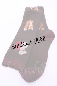 axes femme kawaii / 森のケーキ屋さんオーバーニー  ブラウン O-25-11-14-1045-AX-ZA-OW-OS