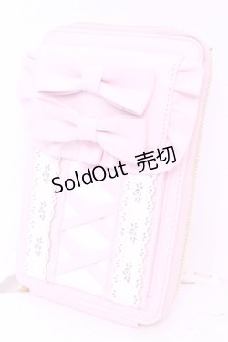 画像1: Chalmiere / ガーリーリボンマルチポシェット  ピンク×シロ O-25-11-14-1005-LO-BG-OW-ZT432