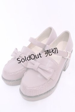 画像1: axes femme POETIQUE / ガーリーリボンローファー M ピンク O-25-11-14-1048-AX-SH-OW-OS