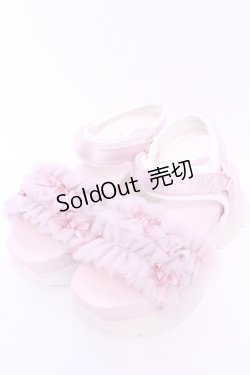 画像1: axes femme POETIQUE / チュールフリルスポサン M ピンク O-25-11-14-1049-AX-SH-OW-OS