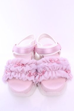 画像2: axes femme POETIQUE / チュールフリルスポサン M ピンク O-25-11-14-1049-AX-SH-OW-OS