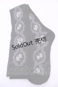 m petit by misako / ECAMOVKバラレースソックス  クロ O-25-11-14-1054-LO-ZA-OW-OS