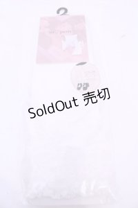 m petit by misako / リボン柄2段レース付きクルーソックス  シロ O-25-11-14-1055-LO-ZA-OW-OS