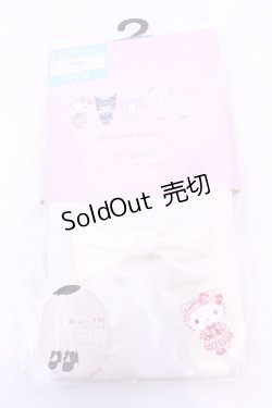 画像1: m petit by misako / AMキティリボンタイツ L〜LL アイボリー O-25-11-14-1063-LO-ZA-OW-OS