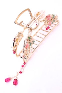 画像1: axes femme / いちごモチーフバンスクリップ  ゴールド O-25-11-14-1069-AX-AC-OW-OS