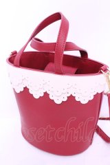 m petit by misako / AMスカラップ2WAYバッグ  アカ O-25-11-14-1011-LO-BG-OW-ZT-K023