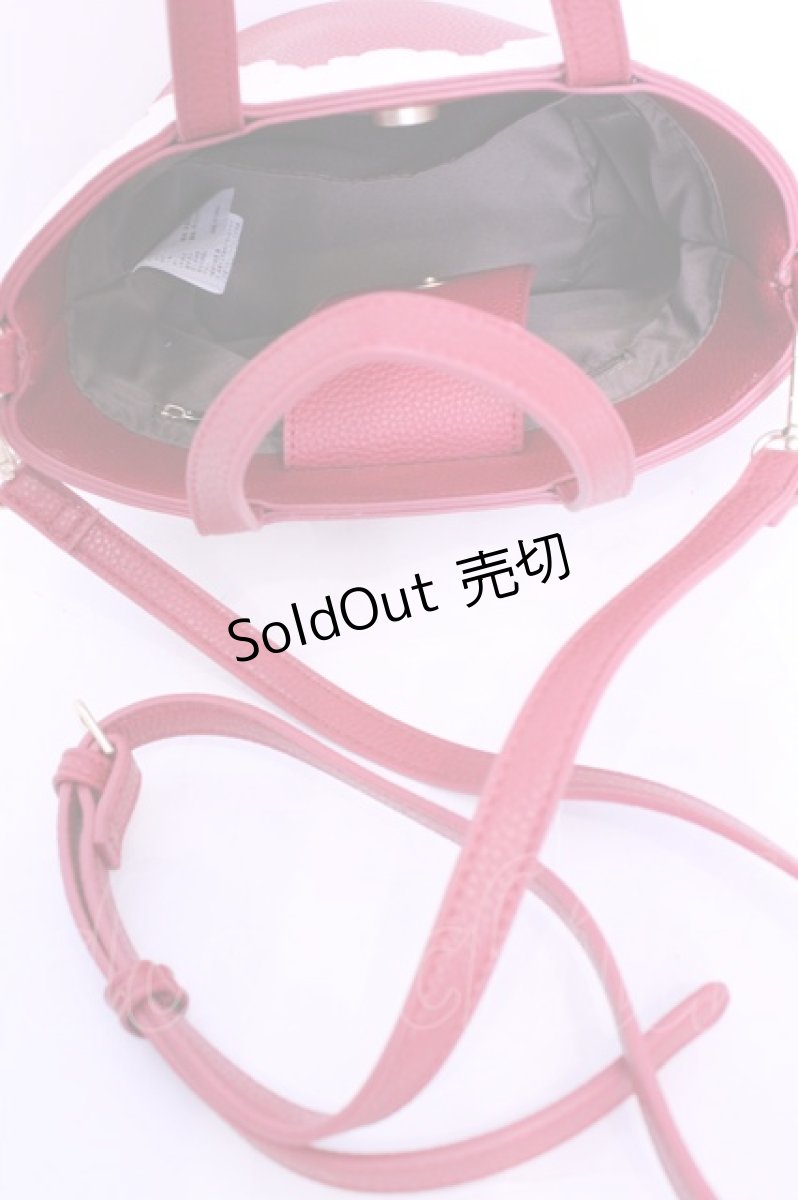 画像2: 【SALE】m petit by misako / AMスカラップ2WAYバッグ  アカ O-25-11-14-1011-LO-BG-OW-ZTK023 (2)