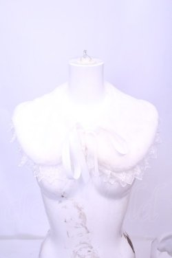 画像1: m petit by misako / ファーつけ襟  アイボリー O-25-11-14-1025-LO-ZA-OW-OS