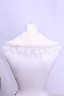 画像2: m petit by misako / ファーつけ襟  アイボリー O-25-11-14-1025-LO-ZA-OW-OS