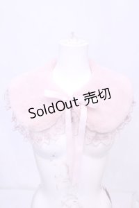 m petit by misako / ファーつけ襟  ピンク O-25-11-14-1026-LO-ZA-OW-OS