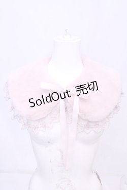 画像1: m petit by misako / ファーつけ襟  ピンク O-25-11-14-1026-LO-ZA-OW-OS