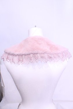 画像2: m petit by misako / ファーつけ襟  ピンク O-25-11-14-1026-LO-ZA-OW-OS