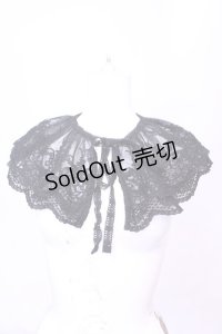 m petit by misako / AMレース付け襟  クロ O-25-11-14-1027-LO-ZA-OW-OS