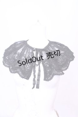 画像1: m petit by misako / AMレース付け襟  クロ O-25-11-14-1027-LO-ZA-OW-OS