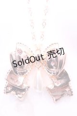 axes femme kawaii / リボンネックレス  ピンクゴールド O-25-11-14-1033-AX-AC-OW-OS