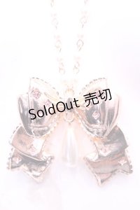 axes femme kawaii / リボンネックレス  ピンクゴールド O-25-11-14-1033-AX-AC-OW-OS