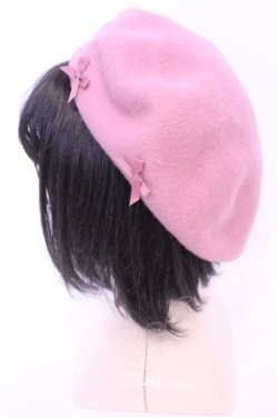 画像2: m petit by misako / サンリオキャラクターズコラボ マイメロ バスクリボンベレー  ピンク O-25-11-14-1035-LO-AC-OW-OS