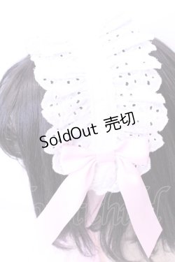 画像2: Chalmiere / コットンレースヘッドドレス  ピンク O-25-11-14-1039-LO-AC-OW-OS