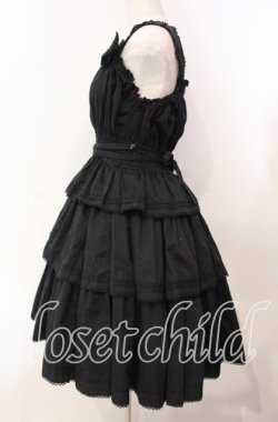 画像4: Innocent World / 3段フリルジャンパースカート  クロ O-25-11-14-005-IW-OP-OW-OS