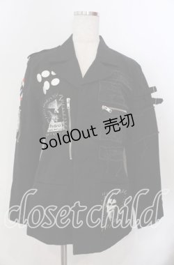 画像1: STIGMATA / ミリタリーパッチジャケット  ブラック O-25-11-14-062-GO-JA-OW-OS
