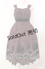 Victorian maiden / ローズフロッキーシフォンドレス  パープル O-25-11-14-007-CL-OP-OW-OS