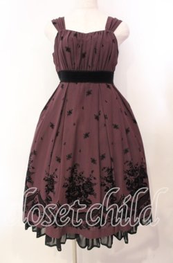 画像1: Victorian maiden / ローズフロッキーシフォンドレス  パープル O-25-11-14-007-CL-OP-OW-OS