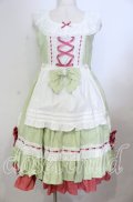 Dream Syndrome / いちごうさぎ　ジャンパースカート  グリーン O-25-11-14-015-LO-OP-OW-OS
