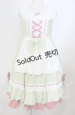 画像1: Dream Syndrome / いちごうさぎ　ジャンパースカート  グリーン O-25-11-14-015-LO-OP-OW-ZT214