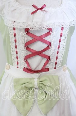 画像2: Dream Syndrome / いちごうさぎ　ジャンパースカート  グリーン O-25-11-14-015-LO-OP-OW-OS