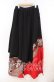 画像4: Qutie Frash / シフォンラップ和柄ロングスカート  ブラック×レッド O-25-11-14-019-QU-SK-OW-OS (4)