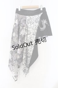 Qutie Frash / サイドロングスカート  ブラック O-25-11-15-025-QU-SK-OW-OS