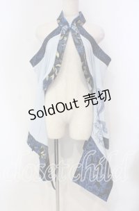 Qutie Frash / チャイナオフショル着物カーデ  ブルー O-25-11-15-027-QU-TO-OW-OS