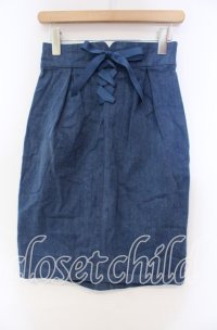 FA（Fi.n.t） / フロントレースアップタイトスカート  インディゴ O-25-11-15-030-LO-SK-IG-OS