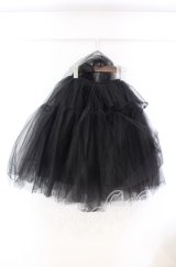 Hoshibako Works / 46cmショートボリュームチュールパニエスカート  クロ O-25-11-15-004-LO-SK-OW-ZTGD0003