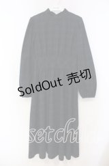 Maison de FLEUR Petite Robe canone / バックリボンチェックスタンドカラーワンピース M グリーンチェック O-25-11-15-036-EL-OP-OW-OS