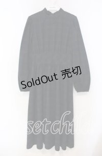 Maison de FLEUR Petite Robe canone / バックリボンチェックスタンドカラーワンピース M グリーンチェック O-25-11-15-036-EL-OP-OW-OS