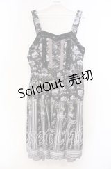 axes femme / ローズストライプジャンドレ  ブラウン O-25-11-15-041-AX-OP-IG-OS