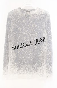 Jean Paul GAULTIER / 総柄パワーネットトップス 40 アイボリー O-25-11-15-043-GO-TO-IG-OS