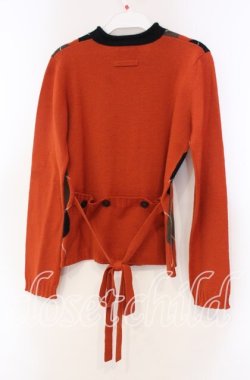 画像3: Jean Paul GAULTIER / アーガイルニットジップアップカーディガン 40 オレンジ O-25-11-15-044-GO-TO-IG-OS