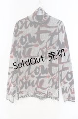 Jean Paul GAULTIER / FEMME グラフィックハイネックニット 40 アイボリー×ブラック×レッド O-25-11-15-045-GO-TO-IG-OS