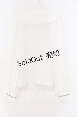 画像3: Amavel / Classical Ladder Lace ブラウス  シロ×ワイン O-25-11-15-046-CA-BL-IG-OS