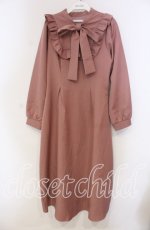 画像1: 【SALE】DearMyLoveRose / ラッフルフリルボウタイワンピース Ｍ ピンク O-25-11-15-047-EL-OP-IG-ZT227 (1)