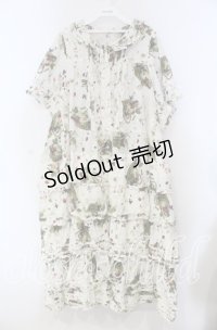 PINK HOUSE / 葡萄プリントワンピース【お直しあり】  オフシロ O-25-11-15-049-LO-OP-IG-OS