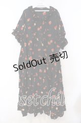 PINK HOUSE / ストロベリープリント段々ワンピース【お直しあり】  クロ O-25-11-15-052-LO-OP-IG-OS