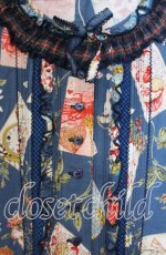 画像2: PINK HOUSE / クイーンアリスプリントパッチワークワンピース【お直しあり】  アオ O-25-11-15-053-LO-OP-IG-OS (2)
