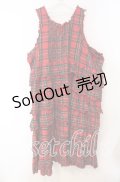 PINK HOUSE / シャギー起毛タータンチェックノースリーブワンピース【お直し有り】  アカチェック O-25-11-15-054-LO-OP-IG-OS